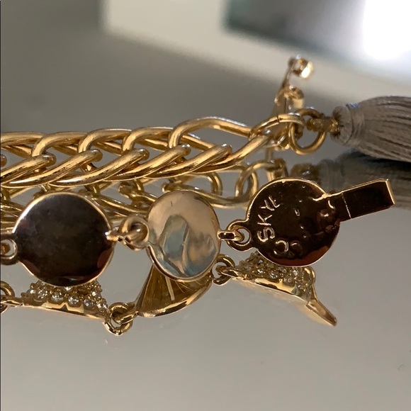 CC Skye Gold Pave Mercy Punk Mini Spike Bracelet - Picture 7 of 10